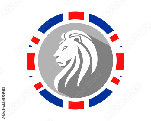 Fototapeta Naklejka Na Ścianę i Meble -  union jack lion leo british image vector icon logo