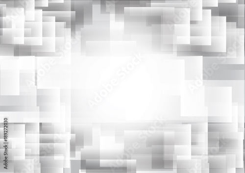 Abstract geometric overlap background modern design Gray and White color, Vector illustration with copy space