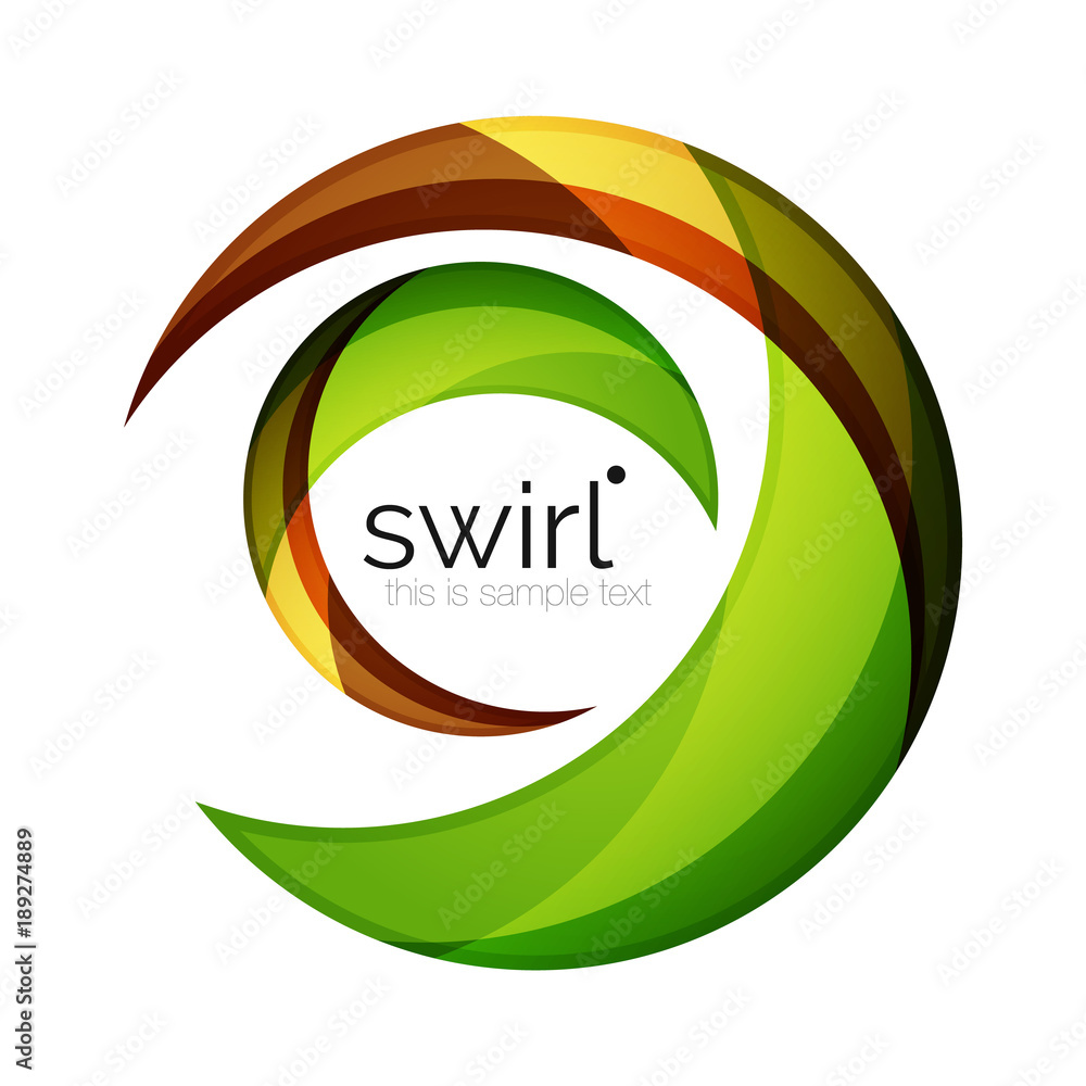 Digital techno swirl circle business icon Digital techno swirl circle business icon
