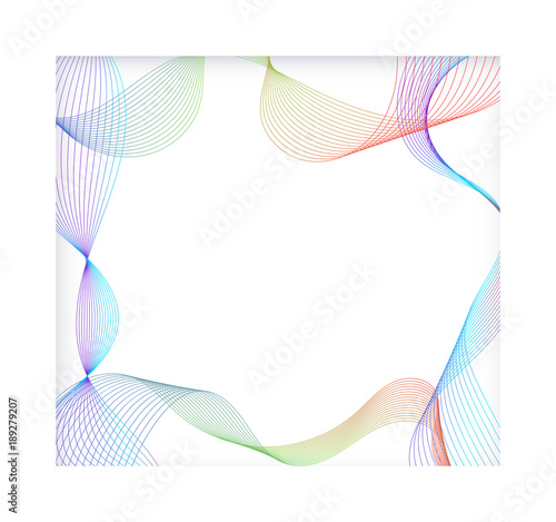 Fluid frame line design. Modern line transform. vector illustration. photo