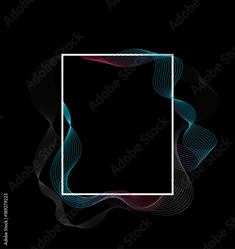 Fluid frame line design. Modern line transform. vector illustration.
