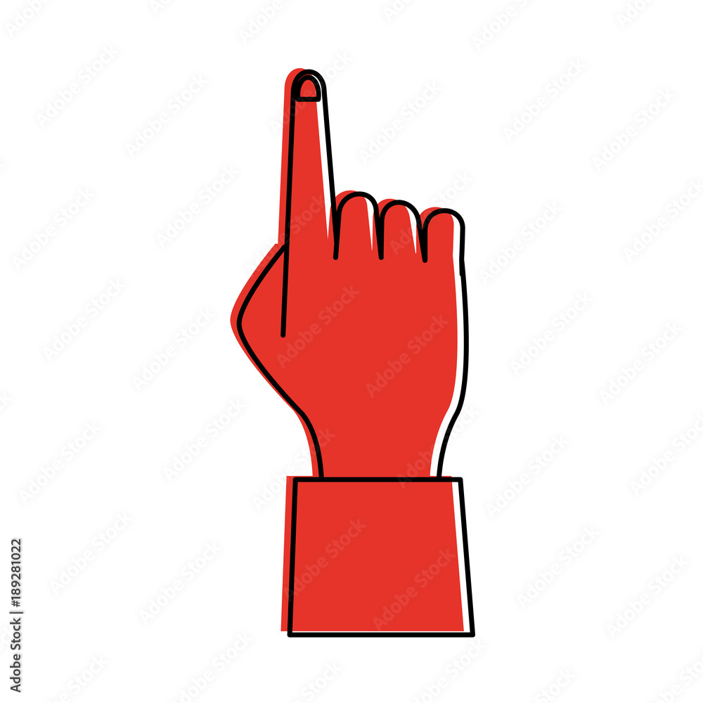 Obraz premium Hand touching something icon vector illustration graphic design