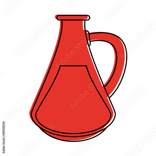 Chemistry flask lab icon vector illustration graphic design