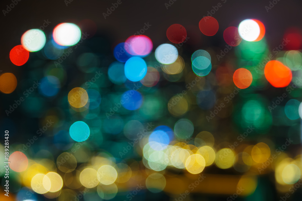 City lights bokeh blur effect at night. Unfocused blurred urban abstract background City lights bokeh blur effect at night. Unfocused blurred urban abstract background