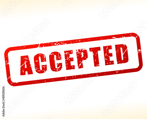 accepted red stamp design
