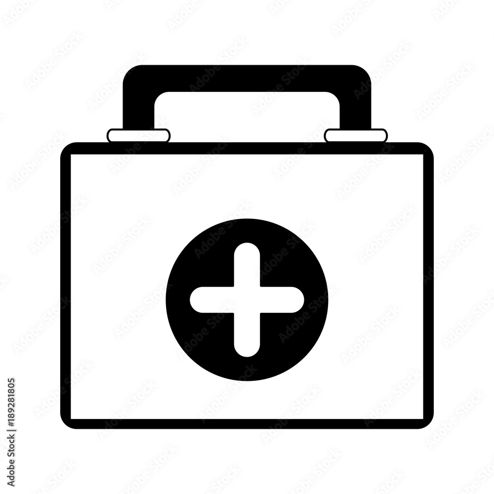 First aid suitcase icon vector illustration graphic design First aid suitcase icon vector illustration graphic design