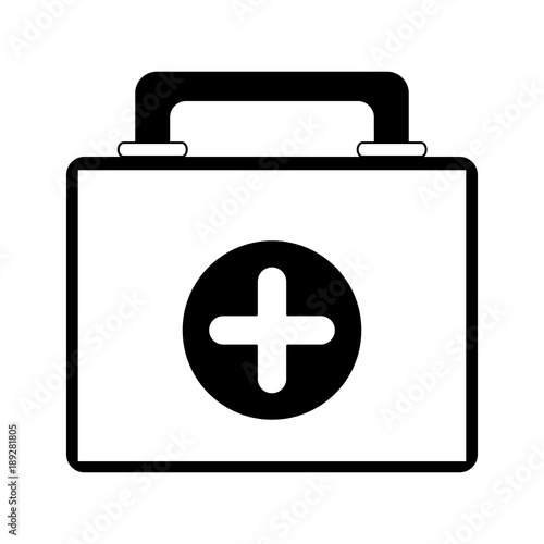 First aid suitcase icon vector illustration graphic design