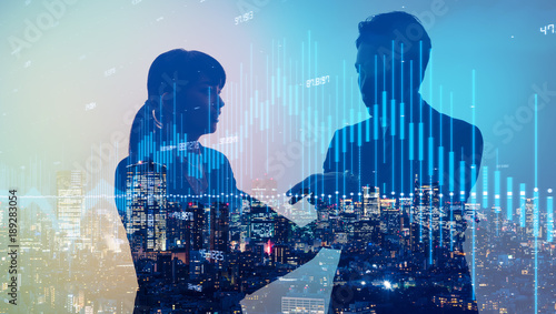 Financial technology concept.