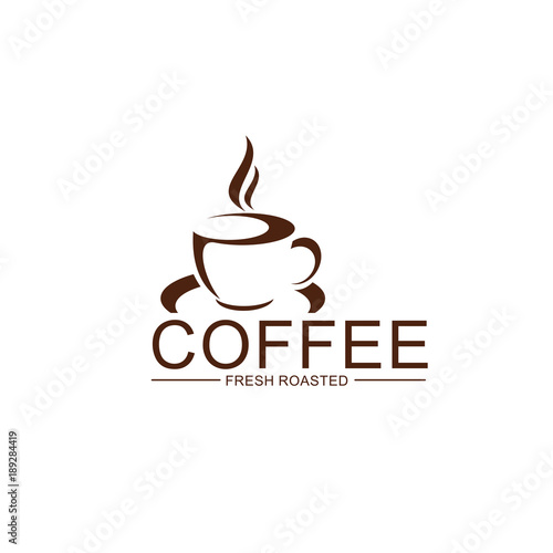Vector coffe cup steam icon for coffeeshop design