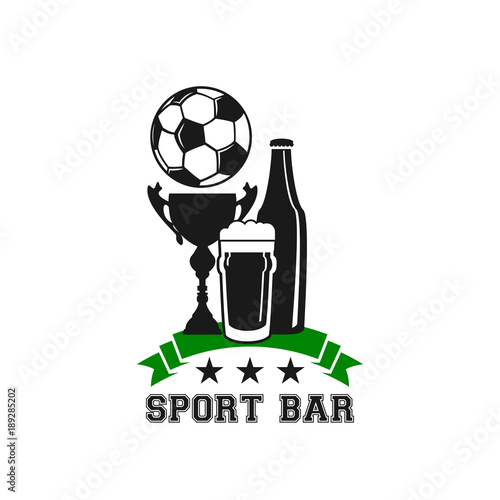 Soccer or football sports bar vector icon