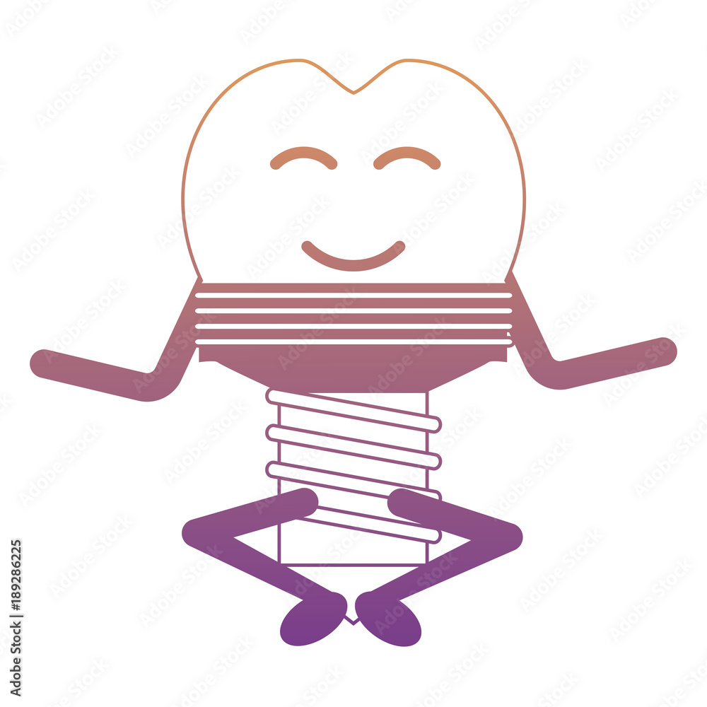 Obraz premium kawaii tooth icon image