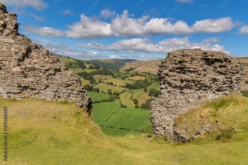 The remains of Castell Dinas Bran near Llangollen, Denbighshire, Wales, UK