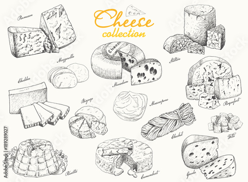 A collection of various cheeses