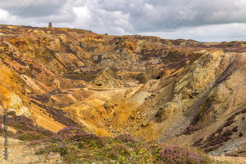Former copper mine Parys Mountain near Amlwch on the Isle of Anglesey, Wales, UK