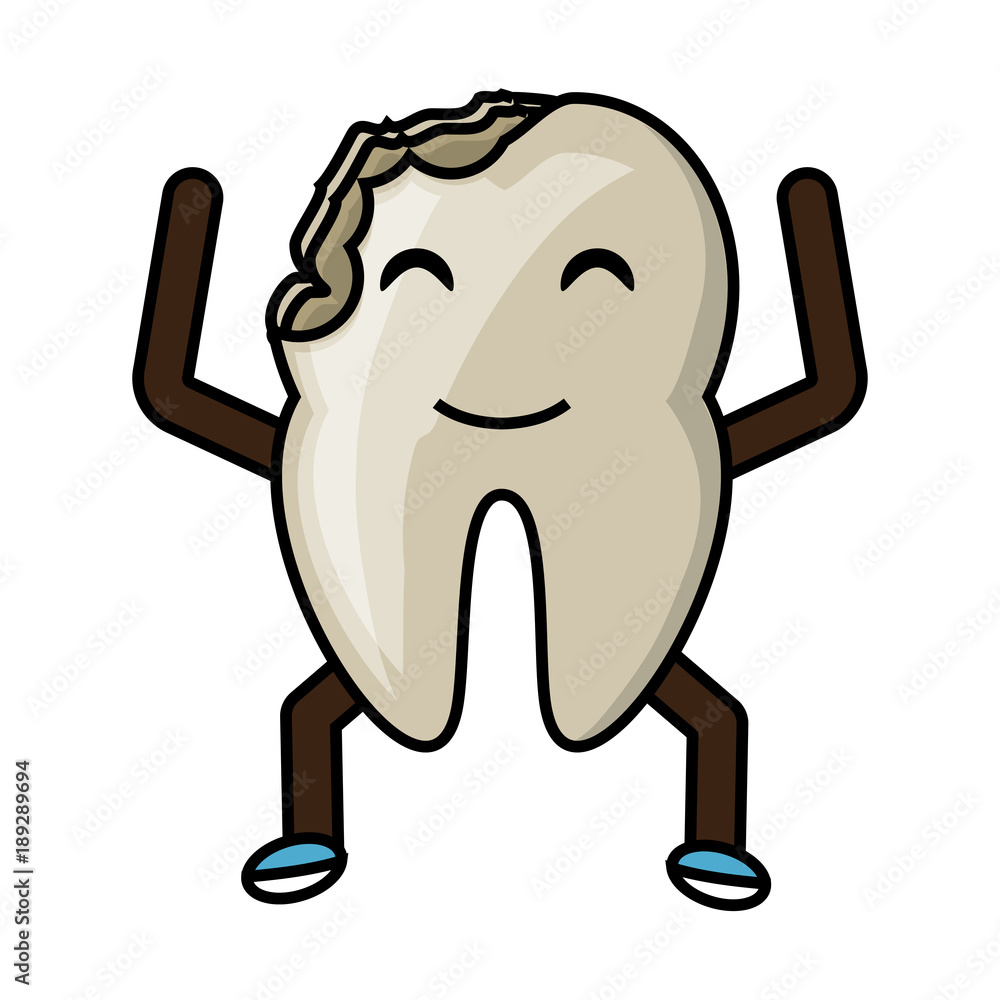 Fototapeta premium kawaii tooth icon image