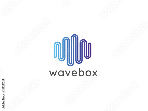 abstract audio signal wave for business, apps, technology, or data logo icon. symbol template Vector illustration. © 200degrees