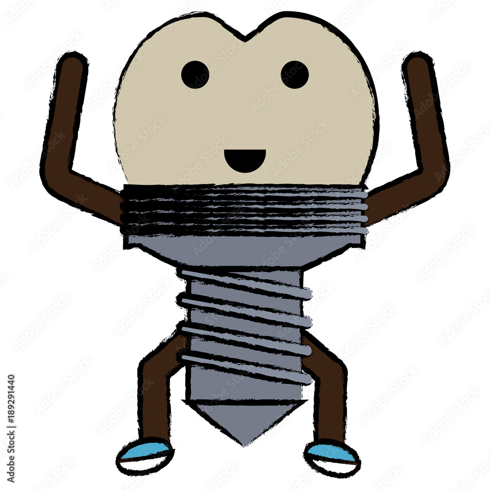 Fototapeta premium kawaii tooth icon image