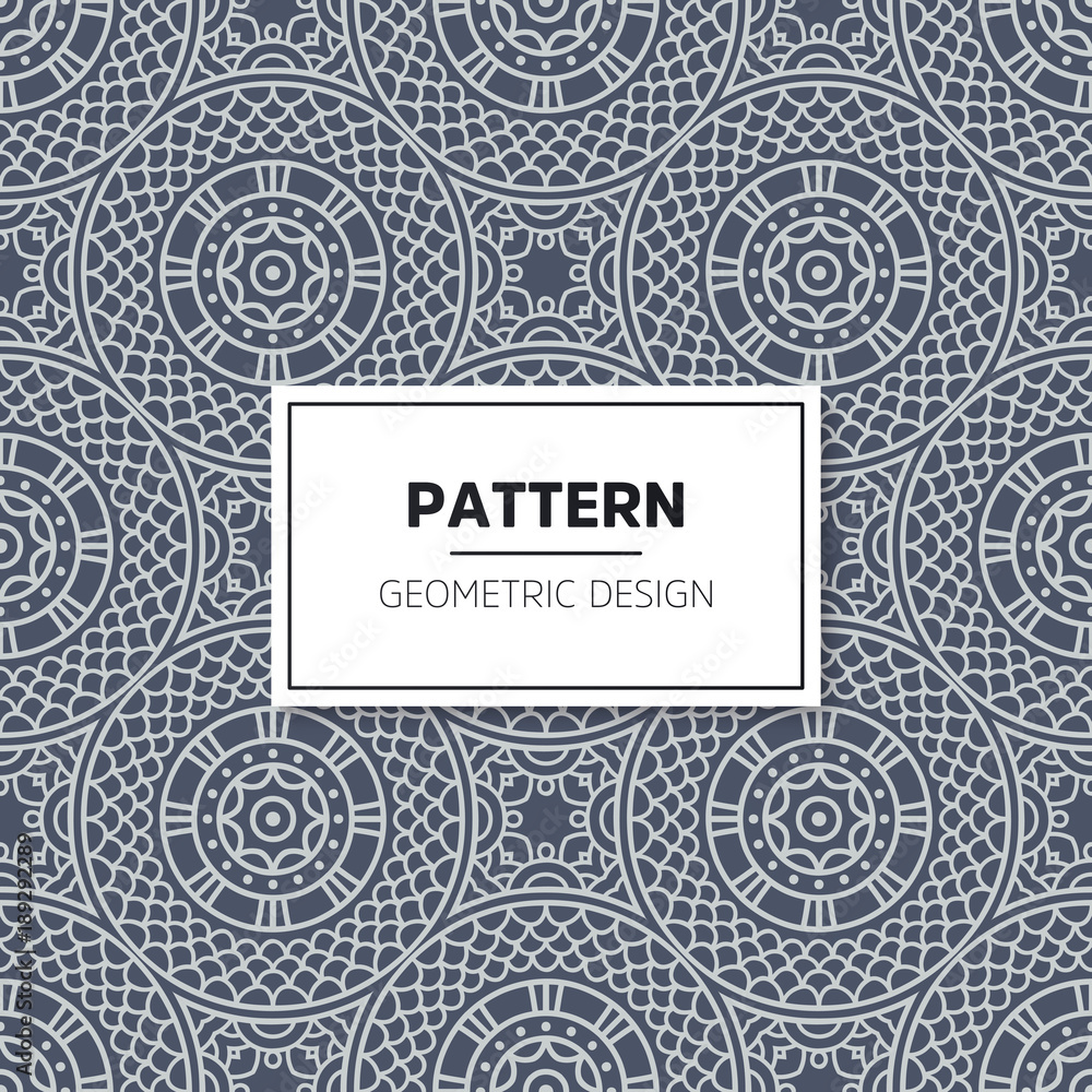 Ethnic floral seamless pattern with mandalas Ethnic floral seamless pattern with mandalas