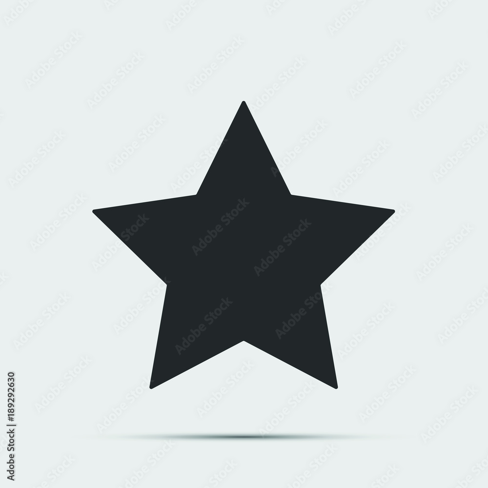 Obraz premium Star icon,Award symbol black icon on white background.vector illustration