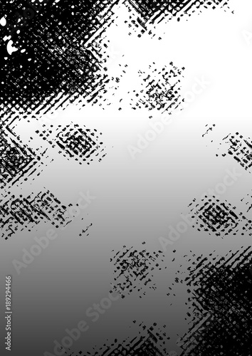  Black and White Grunge Dust Messy Background. Easy To Create Abstract Vintage, Dotted, Scratched Effect With Grain And Noise. Aged Design Element. Black and White Vector
