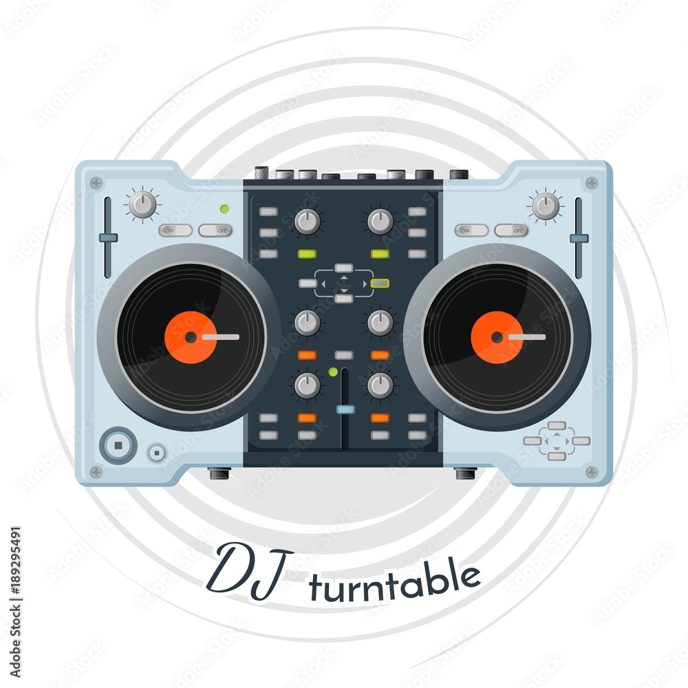Fototapeta premium DJ turntable with lot of functions for music tune
