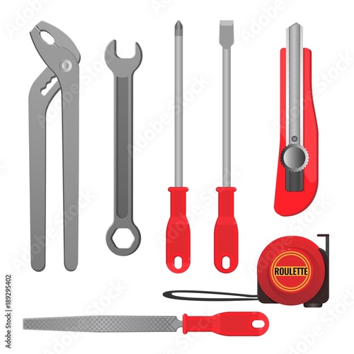 Convenient metal tools for repairement and building set