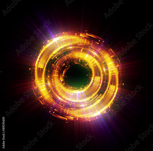 Abstract background. luminous swirling. Elegant glowing circle. Big data cloud. Light ring..Sparking particle. Space tunnel. Colorful ellipse. Glint sphere. Bright border. Magic portal. Energy ball. .