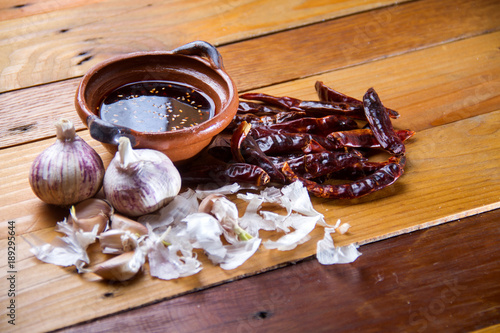 Fototapeta kuchenna Mexican salsa macha