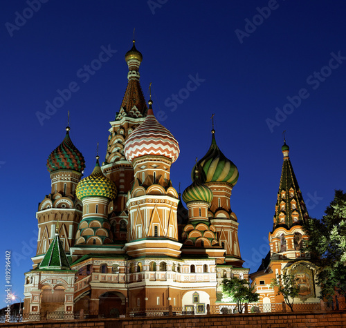 Saint Basilica Cathedral at the Red Square in Moscow