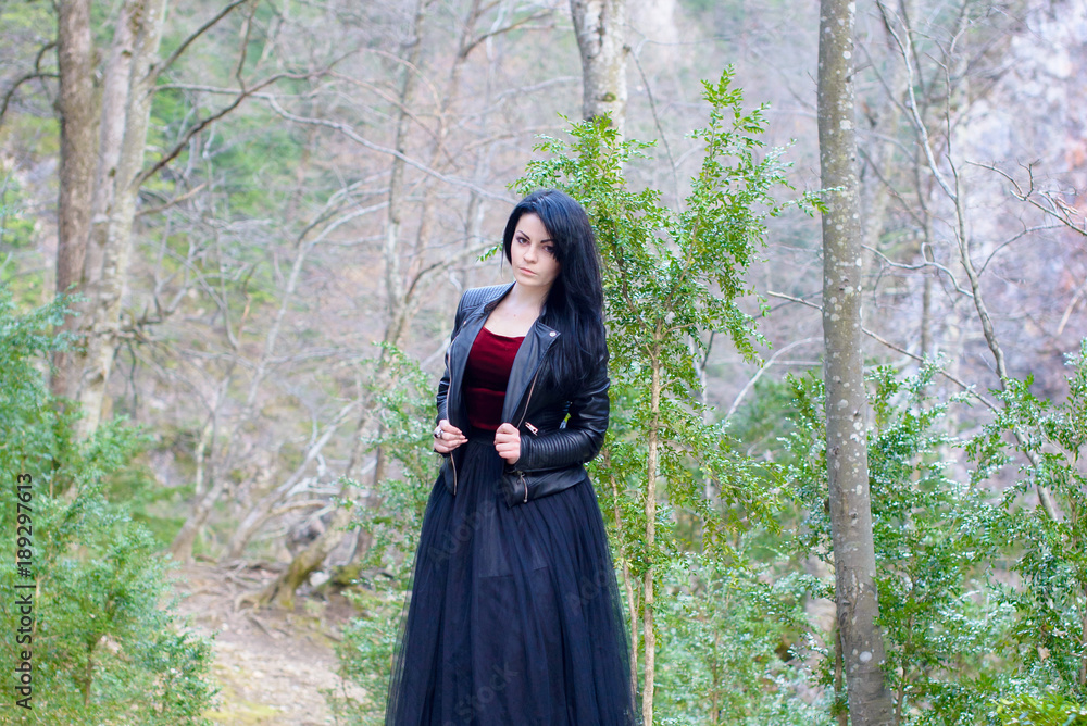 Young beautiful girl on a walk Young beautiful girl on a walk