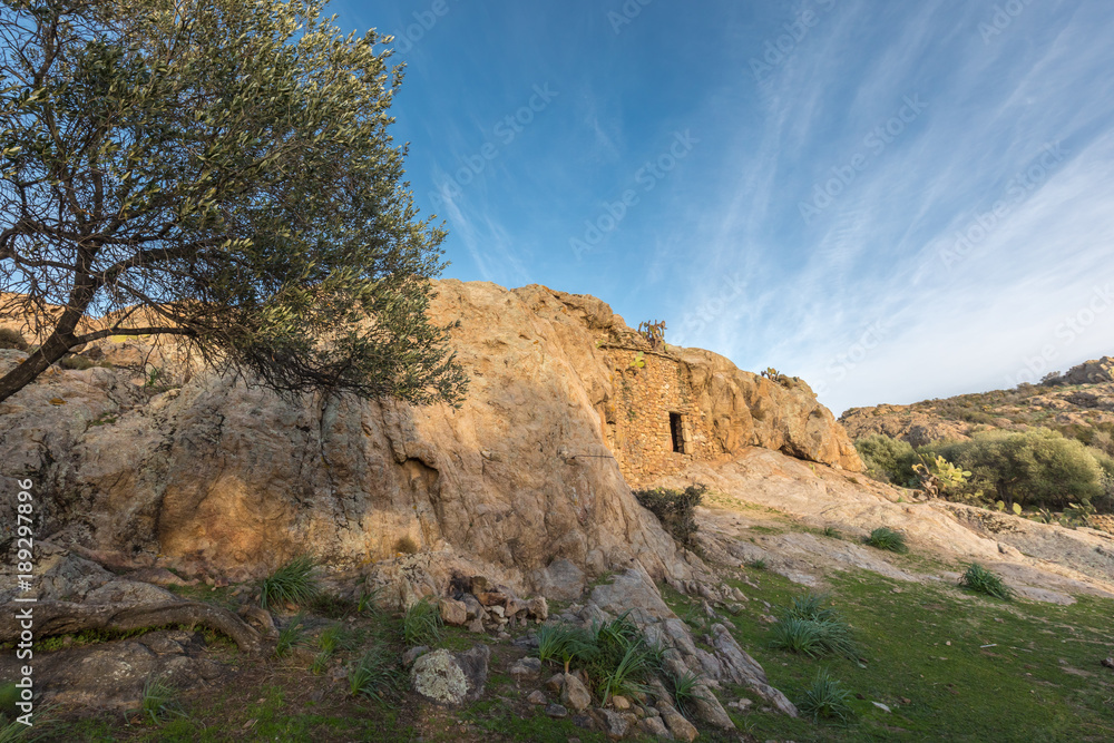 Obraz premium Troglodyte House at Ostriconi in Balagne region of Corsica
