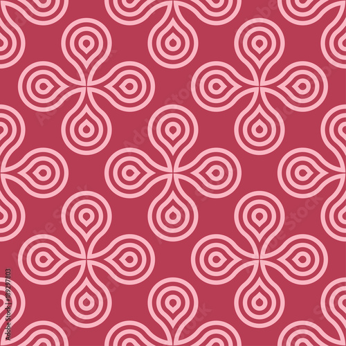 Red geometric print. Seamless pattern