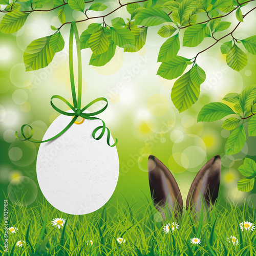 Ostern Cover mit Preisschild und Hasenohren