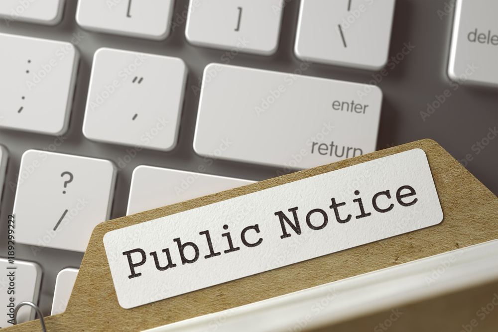 Folder Index Public Notice. 3D. Folder Index Public Notice. 3D.