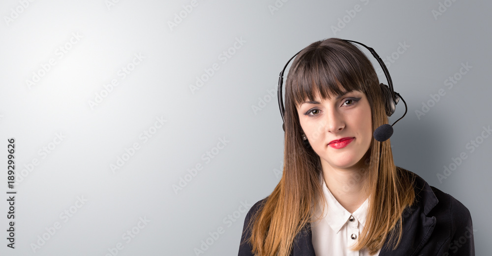 Female telemarketer