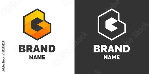 Modern logo and sign the letter G.