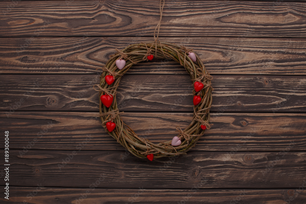 Obraz premium Happy Valentines Day love celebration in a rustic style isolated.