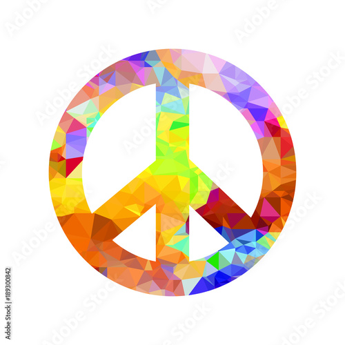 Colored Pacifist Sign