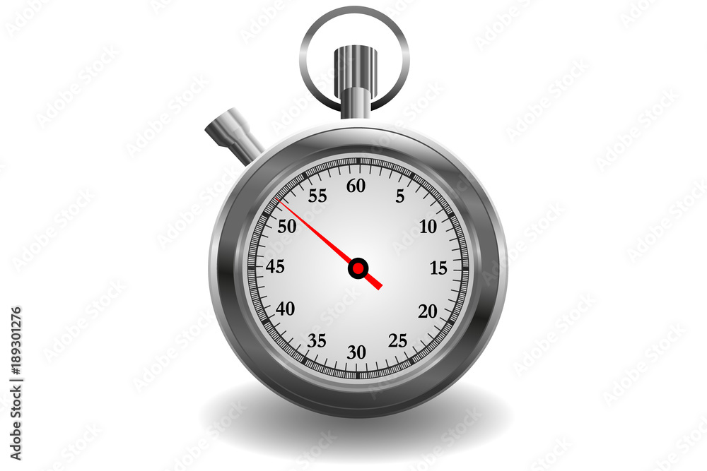 Realistic Classic Stopwatch Isolated on White Realistic Classic Stopwatch Isolated on White