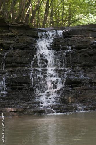 Small mountain waterfall
