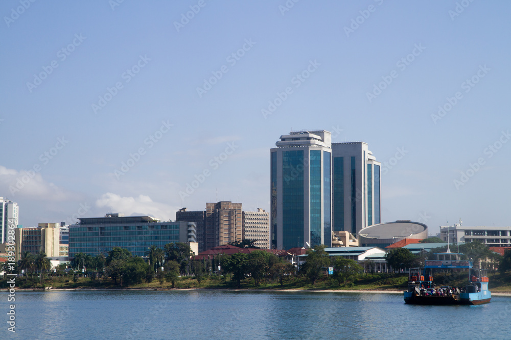 dar es salaam view from the ferry boat dar es salaam view from the ferry boat