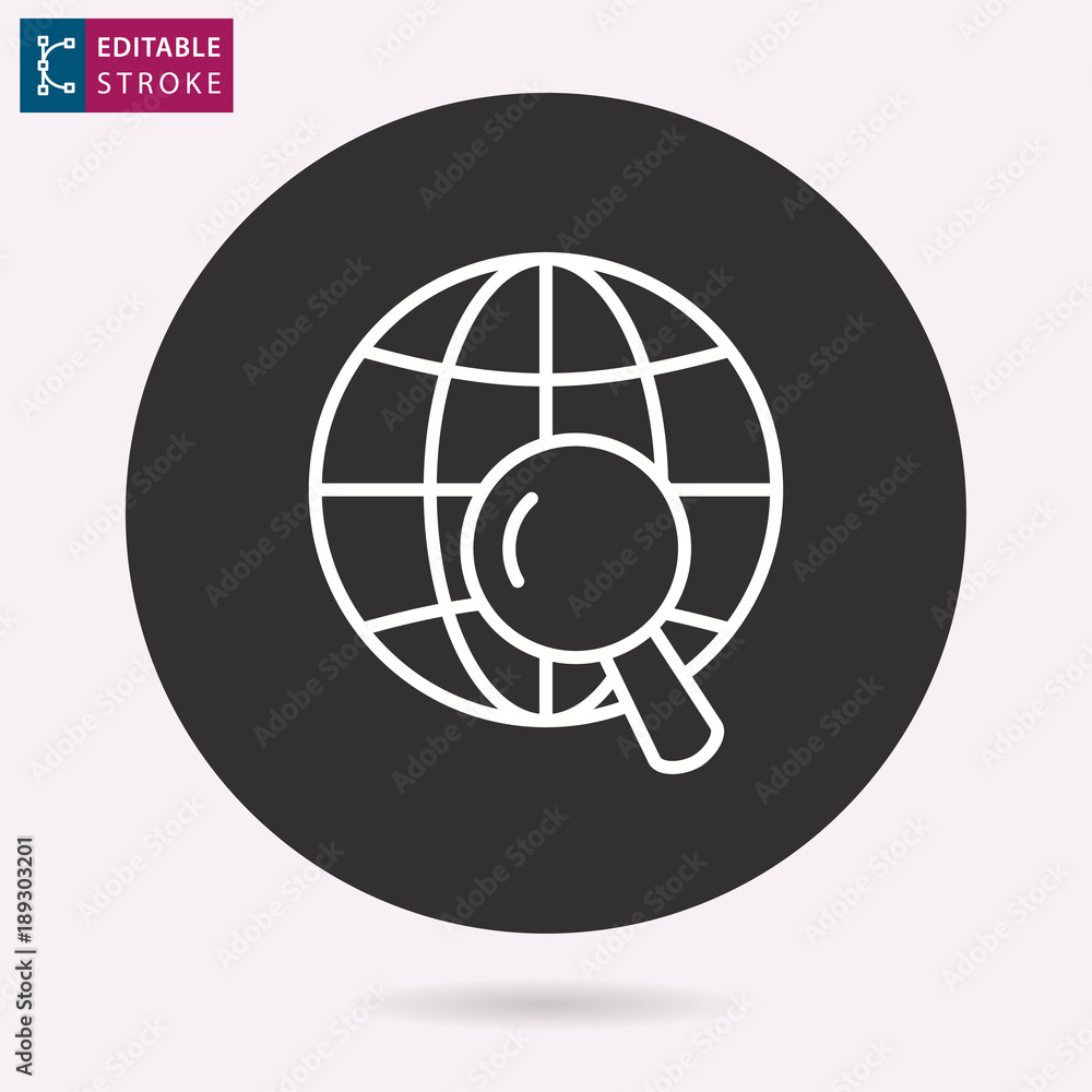 Globe line vector icon. Editable stroke. Globe line vector icon. Editable stroke.