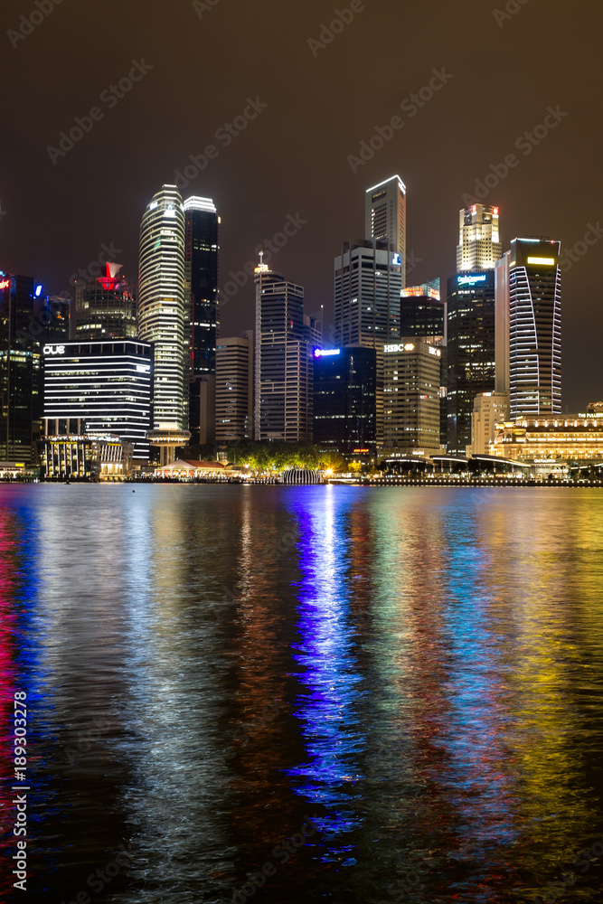 singapore skyline night