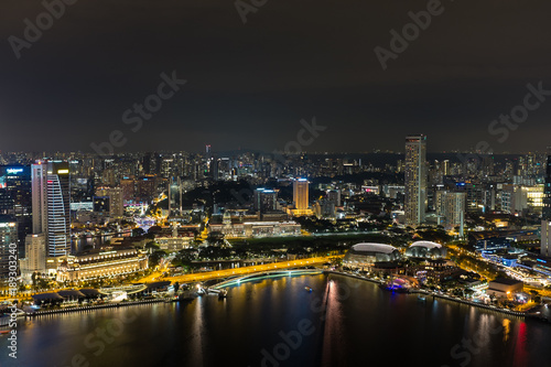 singapore skyline night