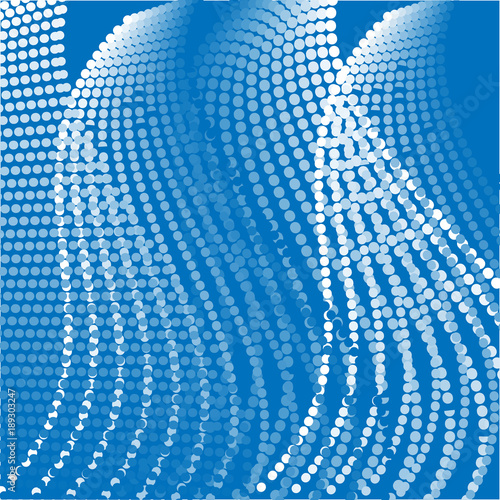 Abstract blue dotted vector background