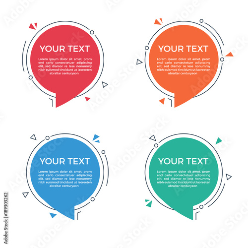 Circle Speech Bubble with Space for Text