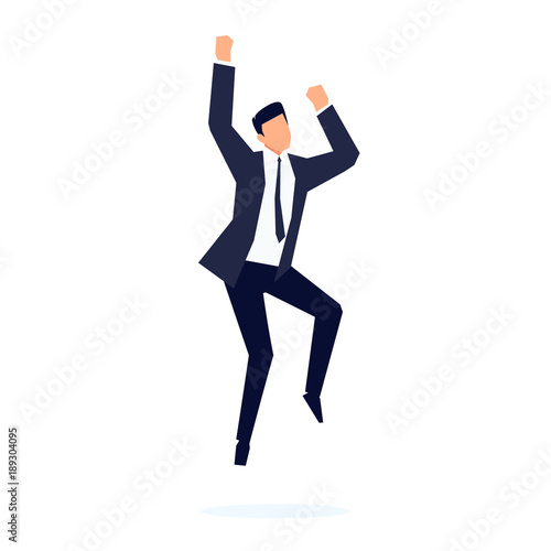 Businessman in a flat style isolated on white background.