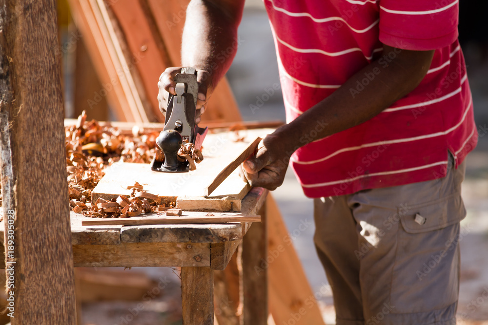 carpenter at work in zanzibar