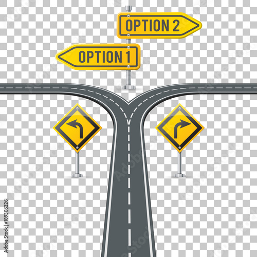 Timeline Road Infographics with Signposts