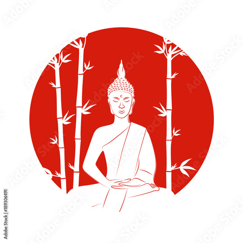 buddhas meditation bambus
